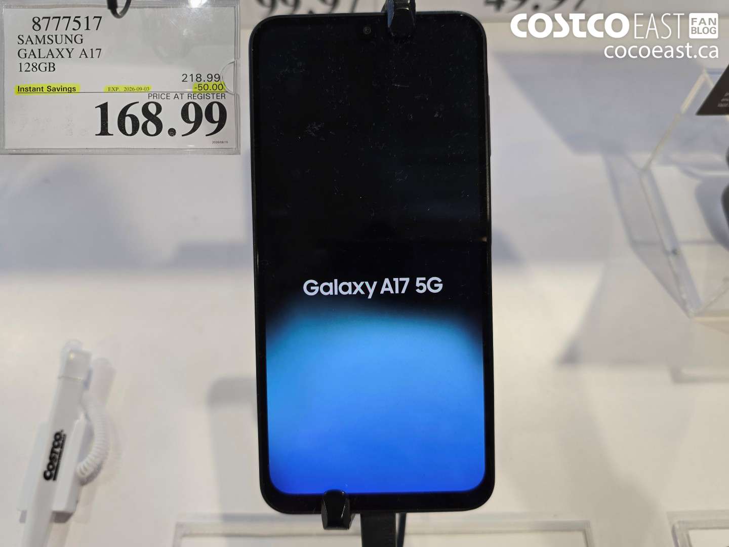 8777517 SAMSUNG GALAXY A17 128GB ($50.00 INSTANT SAVINGS EXPIRES ON 2026-09-03) $168.99