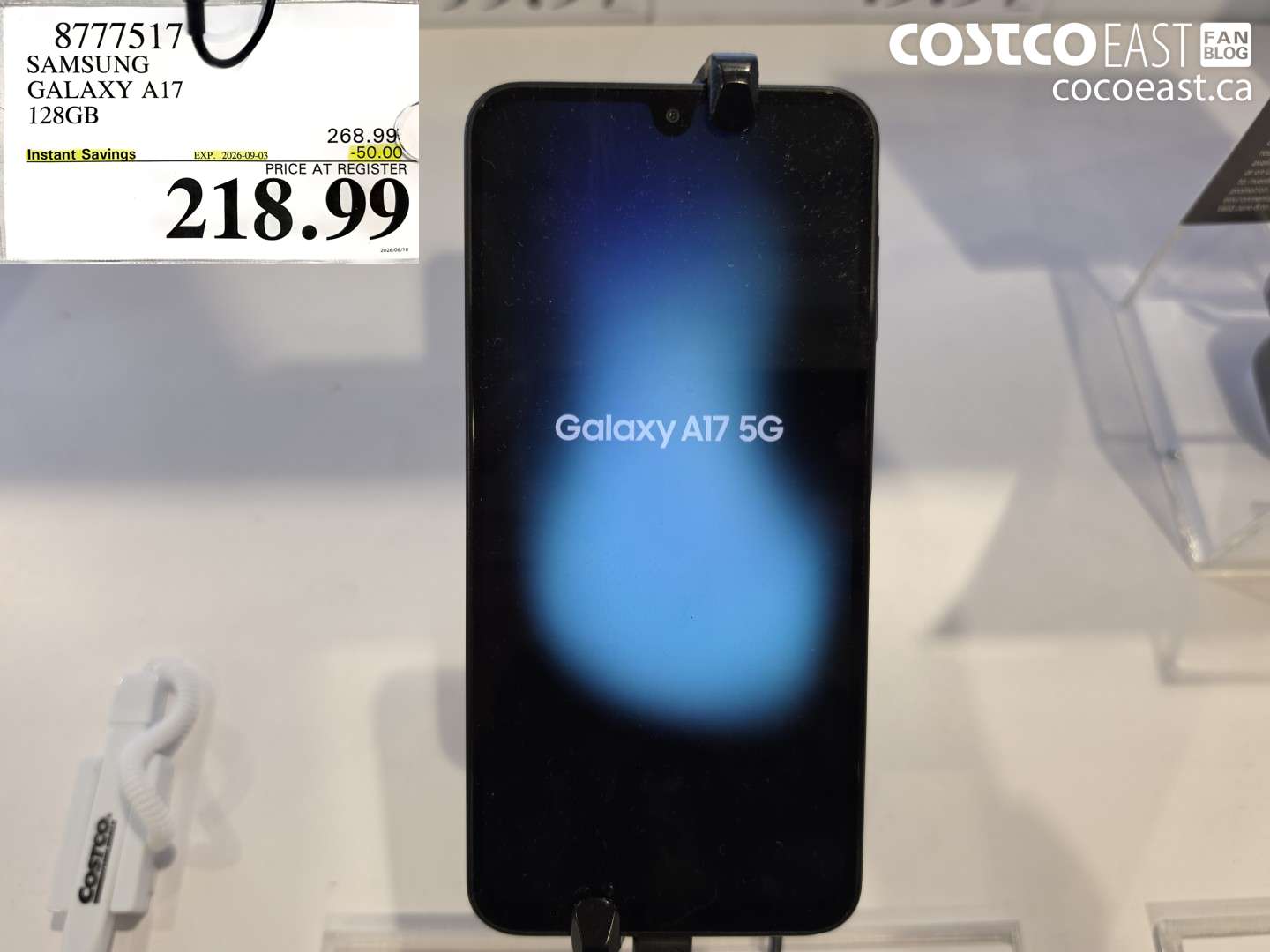 8777517 SAMSUNG GALAXY A17 128GB ($50.00 INSTANT SAVINGS EXPIRES ON 2026-09-03) $218.99