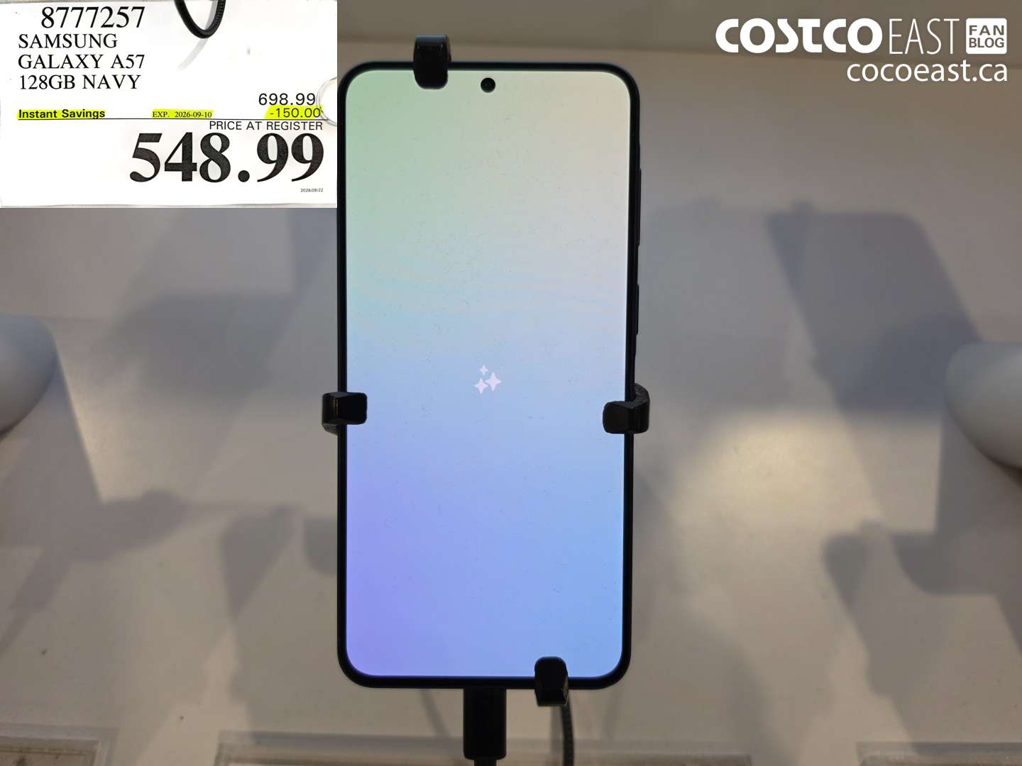 8777257 SAMSUNG GALAXY A57 128GB NAVY ($150.00 INSTANT SAVINGS EXPIRES ON 2026-09-10) $548.99