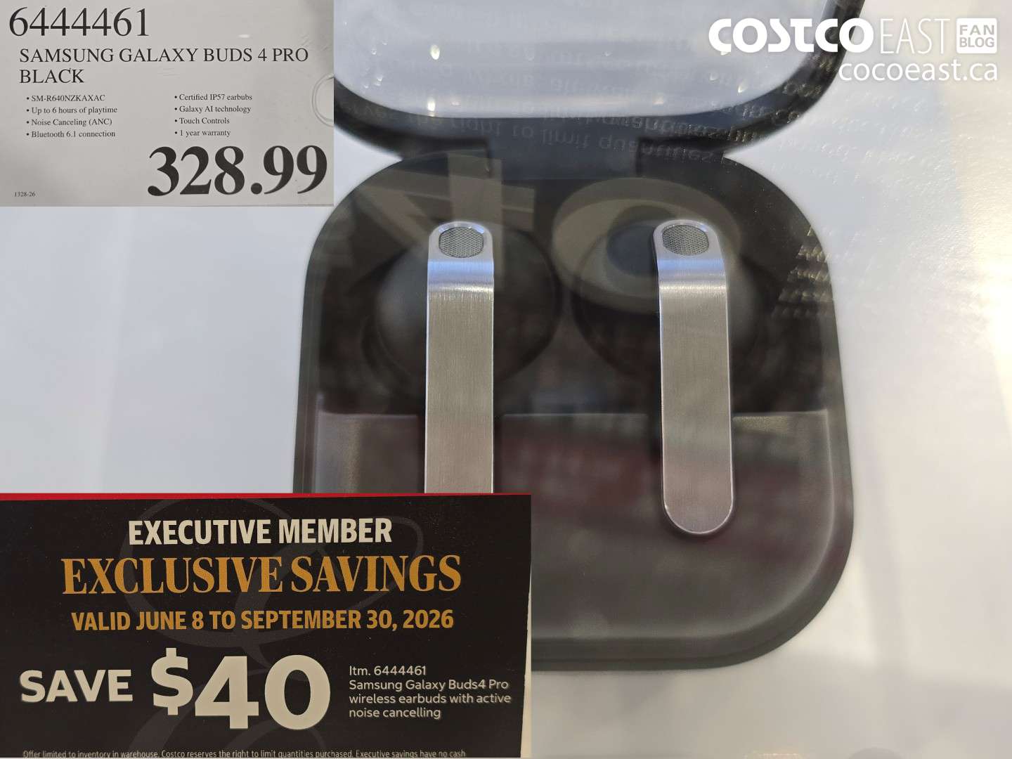 6444461 SAMSUNG GALAXY BUDS 4 PRO BLACK $288.99