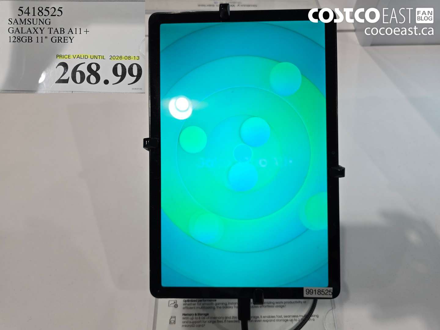 5418525 SAMSUNG GALAXY TAB A11+ 128GB 11