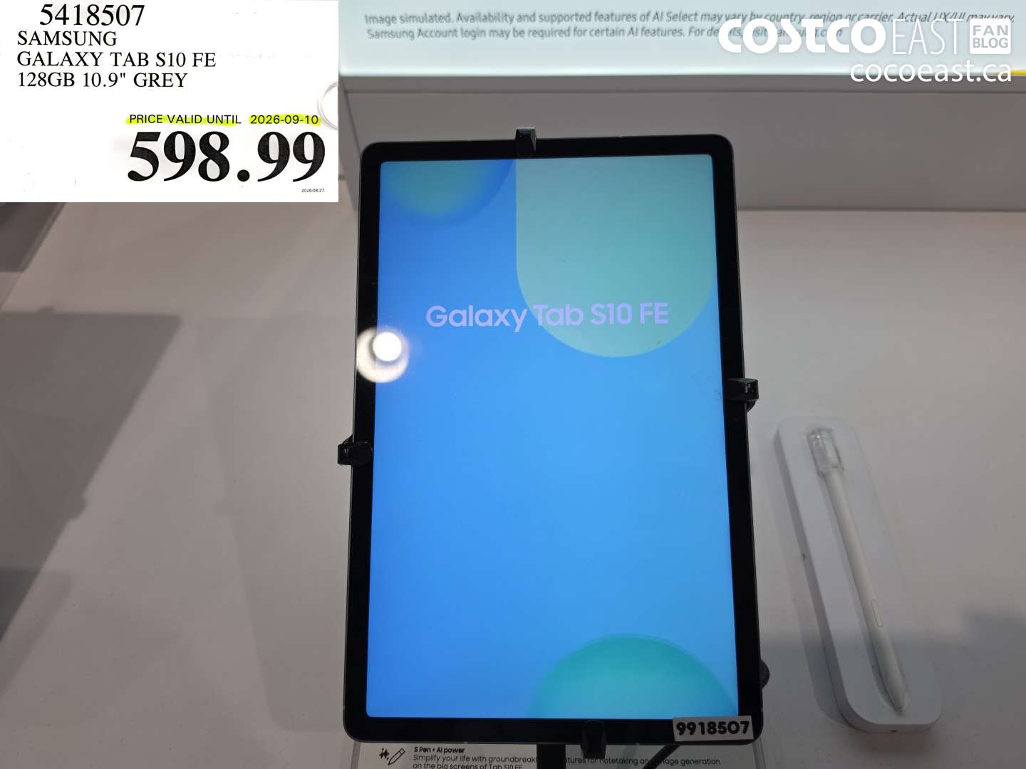 5418507 SAMSUNG GALAXY TAB S10 FE 128GB 10.9