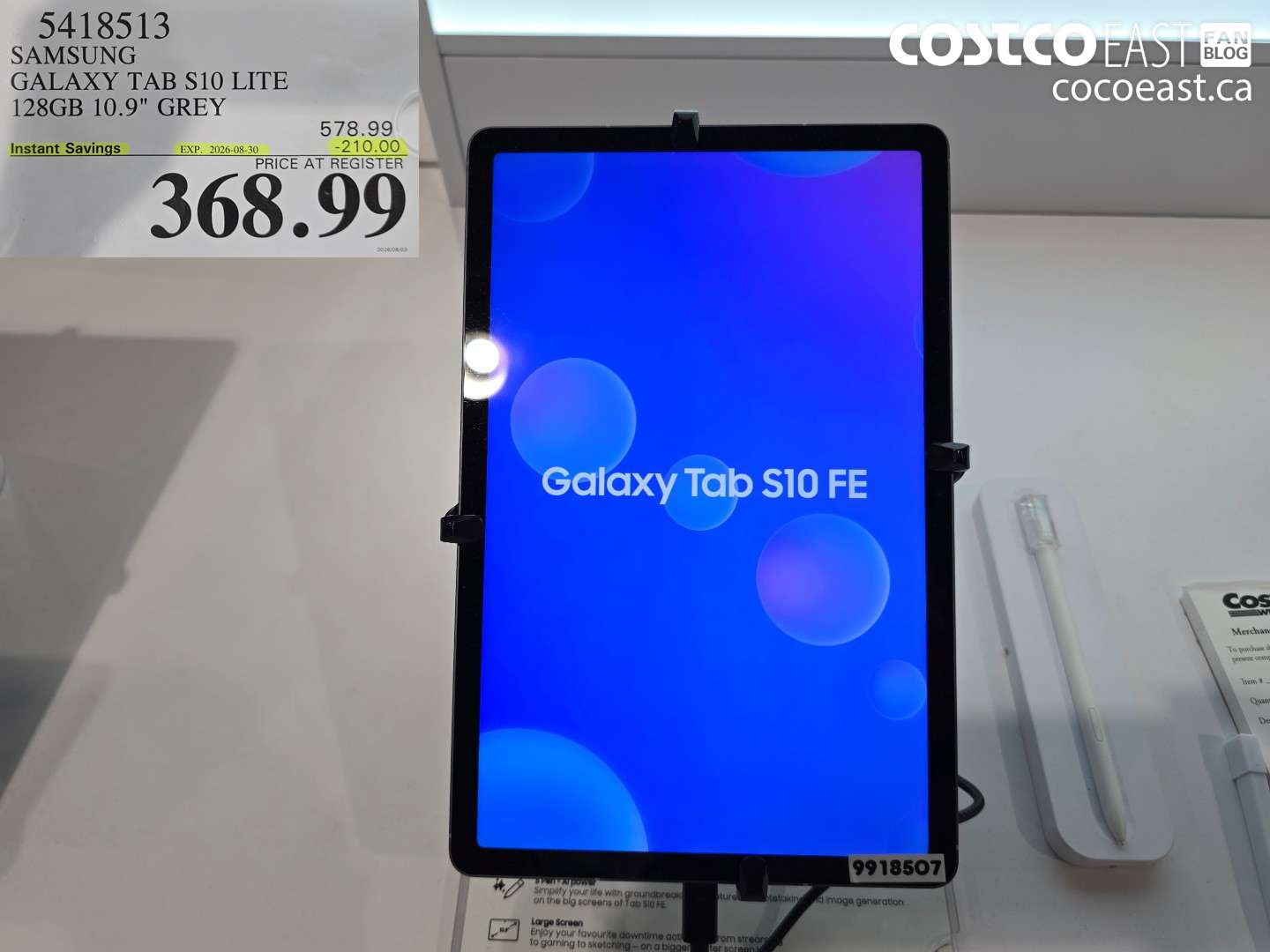 5418513 SAMSUNG GALAXY TAB S10 LITE 128GB 10.9
