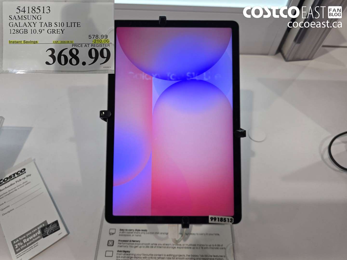 5418513 SAMSUNG GALAXY TAB S10 LITE 128GB 10.9