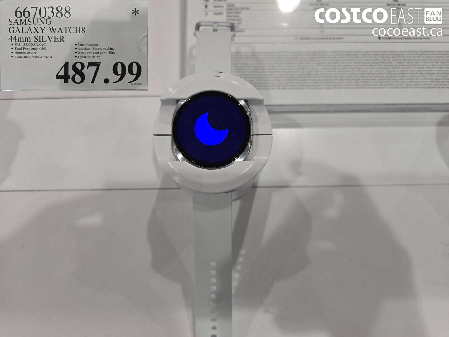 6670388 SAMSUNG GALAXY WATCH8 44MM SILVER $487.99