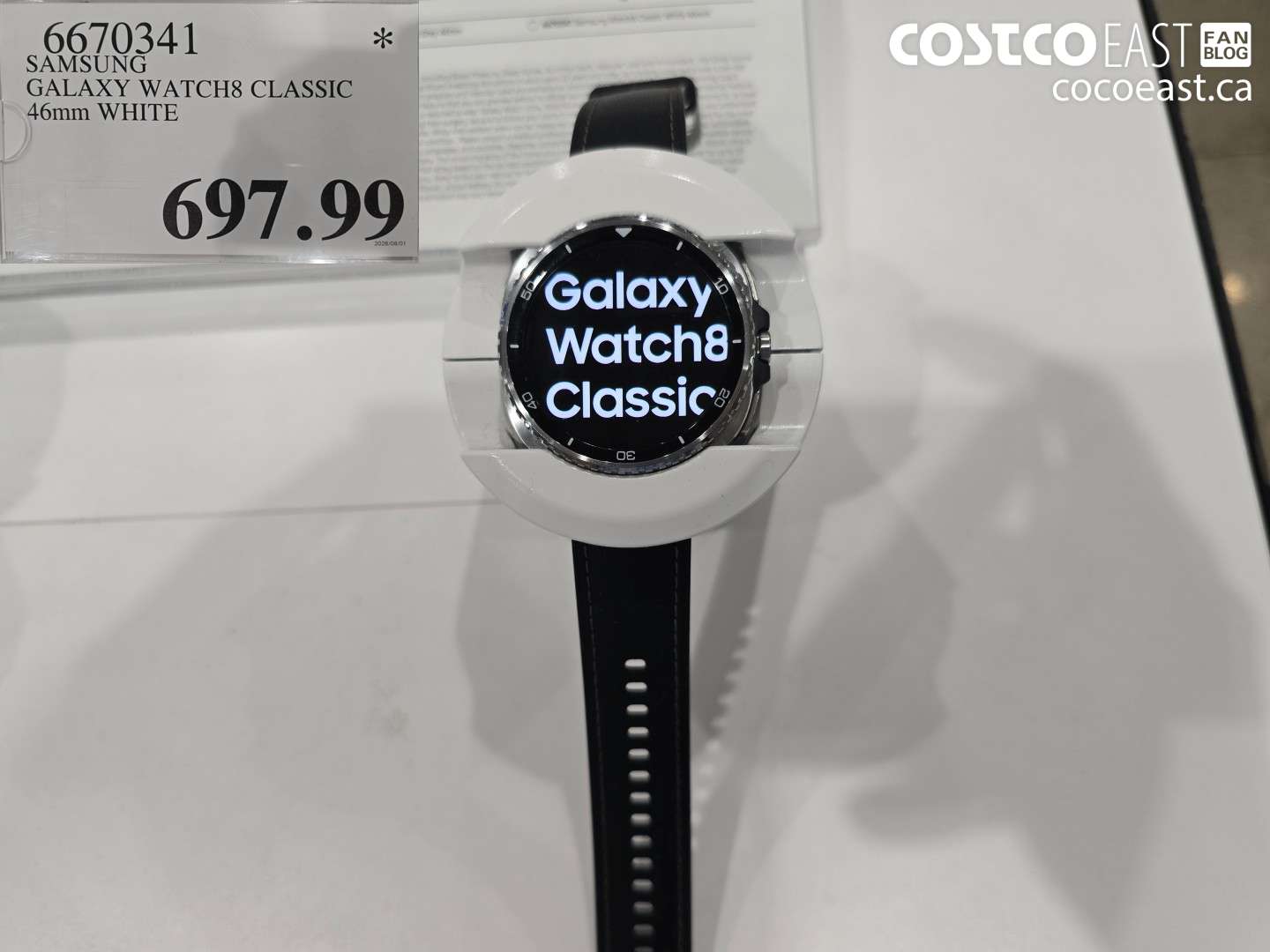 6670341 SAMSUNG GALAXY WATCH8 CLASSIC 46MM WHITE $697.99