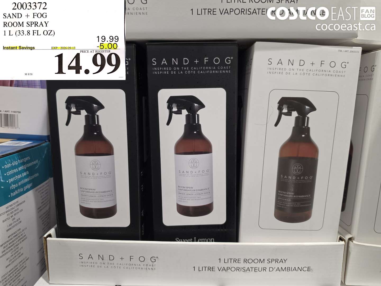 2003372 SAND + FOG ROOM SPRAY 1 L (33.8 FL OZ) ($5.00 INSTANT SAVINGS EXPIRES ON 2026-09-13) $14.99