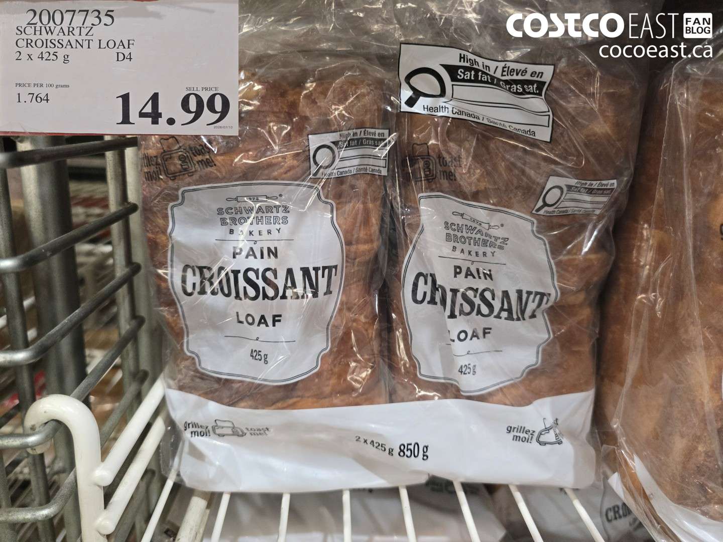 2007735 SCHWARTZ CROISSANT LOAF 2 X 425 G $14.99