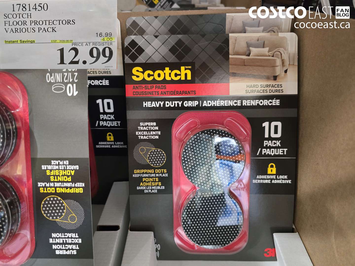 1781450 SCOTCH FLOOR PROTECTORS VARIOUS PACK ($4.00 INSTANT SAVINGS EXPIRES ON 2026-08-09) $12.99