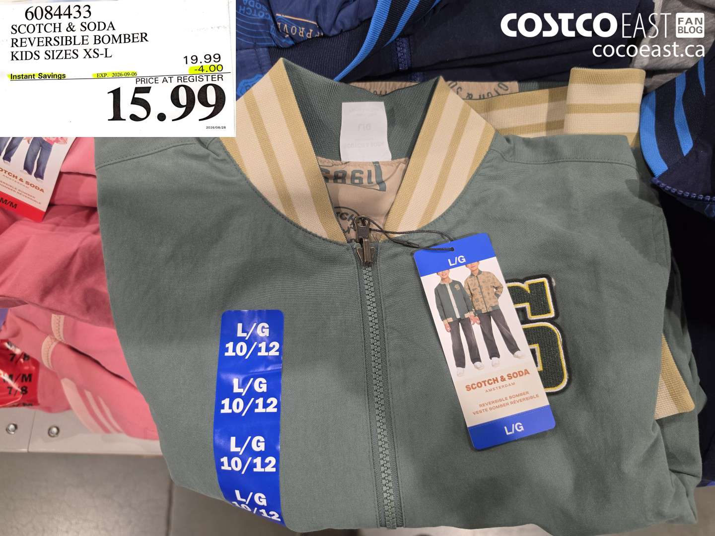 6084433 SCOTCH & SODA REVERSIBLE BOMBER KIDS SIZES XS-L ($4.00 INSTANT SAVINGS EXPIRES ON 2026-09-06) $15.99