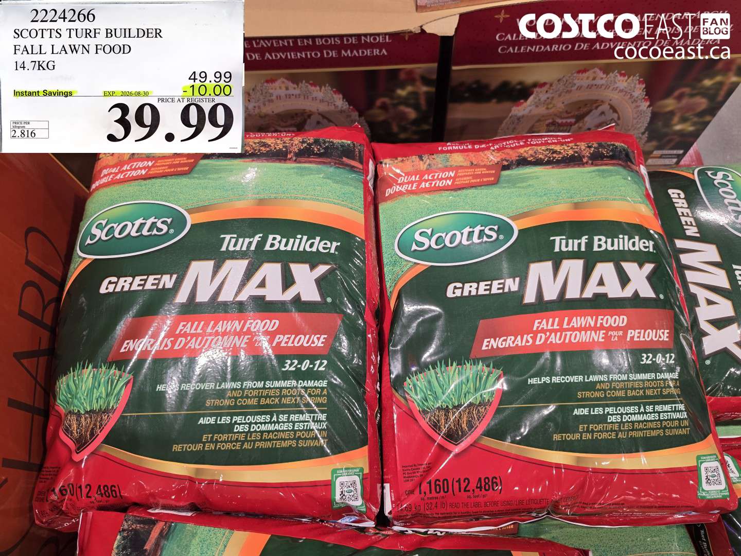 2224266 SCOTTS TURF BUILDER FALL LAWN FOOD 14.7KG ($10.00 INSTANT SAVINGS EXPIRES ON 2026-08-30) $39.99