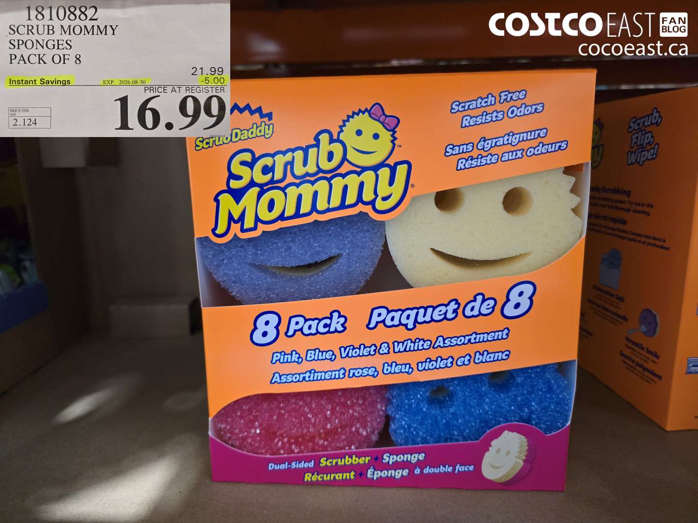 1810882 SCRUB MOMMY SPONGES PACK OF 8 ($5.00 INSTANT SAVINGS EXPIRES ON 2026-08-30) $16.99