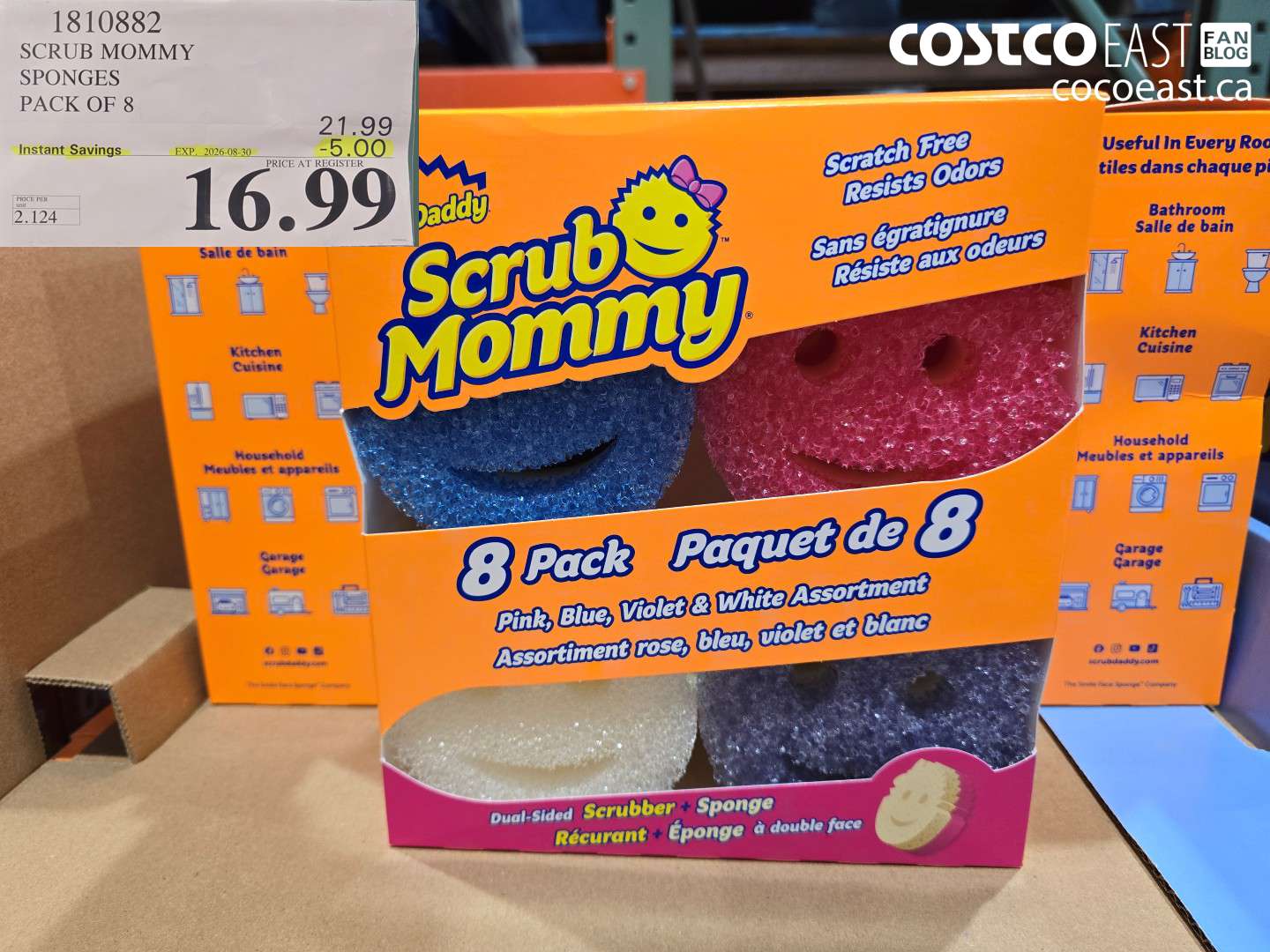 1810882 SCRUB MOMMY SPONGES PACK OF 8 ($5.00 INSTANT SAVINGS EXPIRES ON 2026-08-30) $16.99