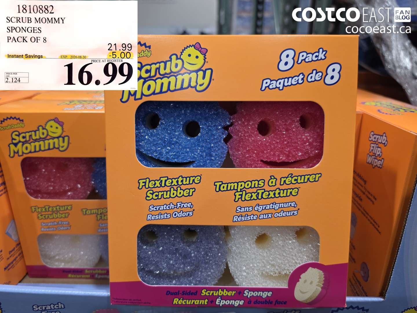 1810882 SCRUB MOMMY SPONGES PACK OF 8 ($5.00 INSTANT SAVINGS EXPIRES ON 2026-08-30) $16.99