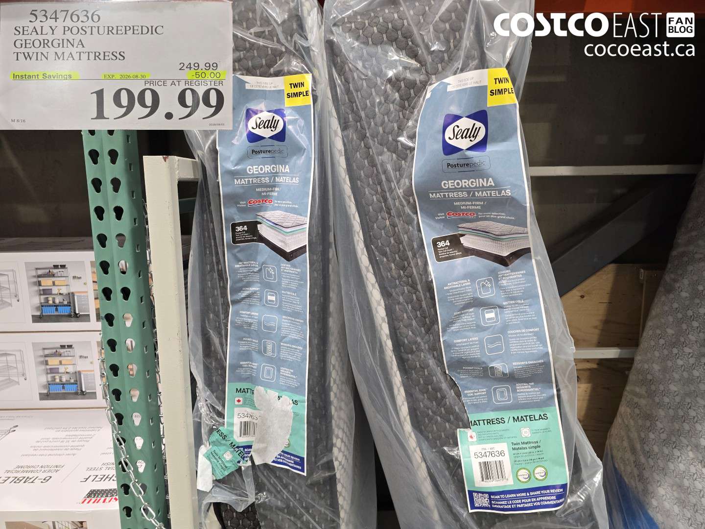 5347636 SEALY POSTUREPEDIC GEORGINA TWIN MATTRESS ($50.00 INSTANT SAVINGS EXPIRES ON 2026-08-30) $199.99