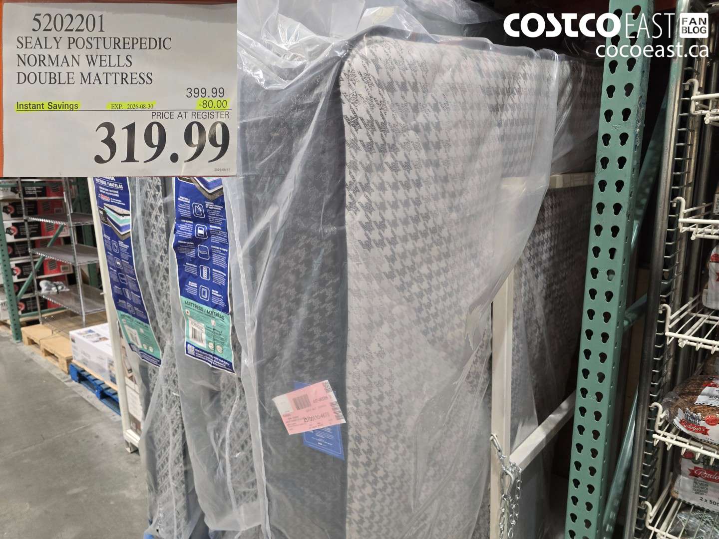 5202201 SEALY POSTUREPEDIC NORMAN WELLS DOUBLE MATTRESS ($80.00 INSTANT SAVINGS EXPIRES ON 2026-08-30) $319.99