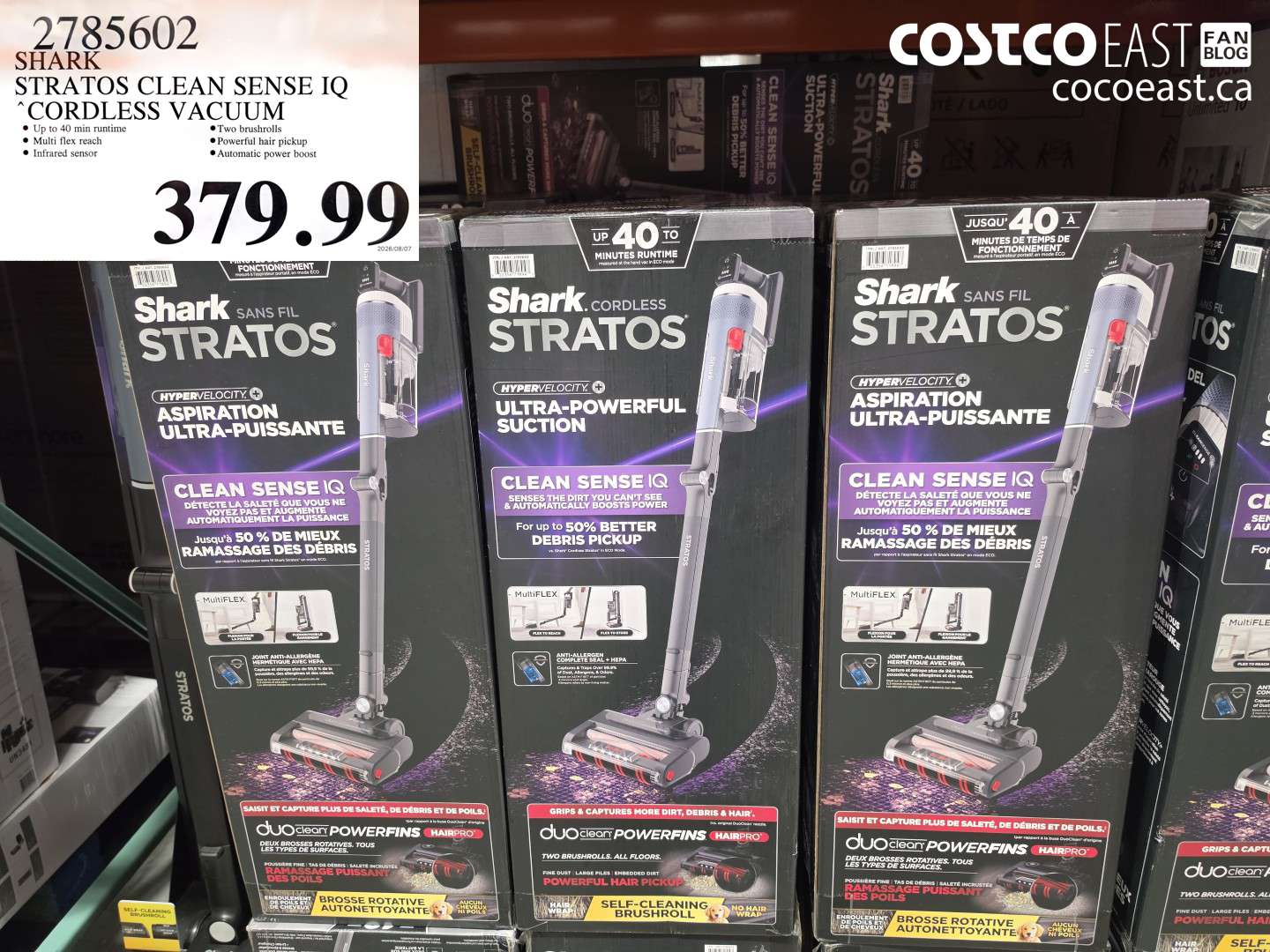 2785602 SHARK STRATOS CLEAN SENSE IQ CORDLESS VACUUM $379.99