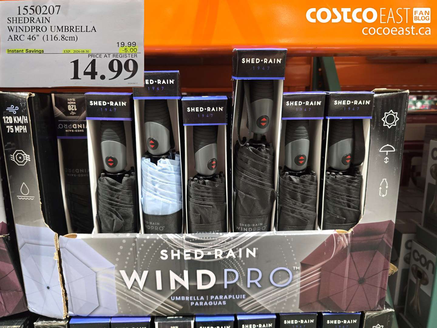 1550207 SHEDRAIN WINDPRO UMBRELLA ARC 46