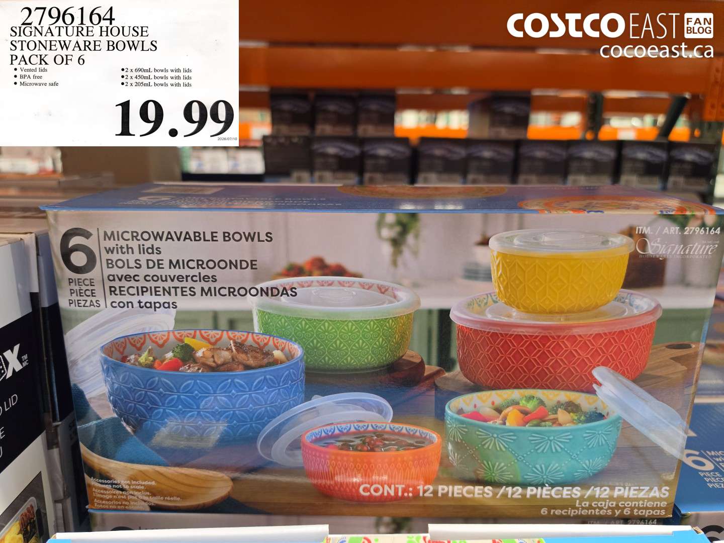 2796164 SIGNATURE HOUSE STONEWARE BOWLS PACK OF 6 $19.99