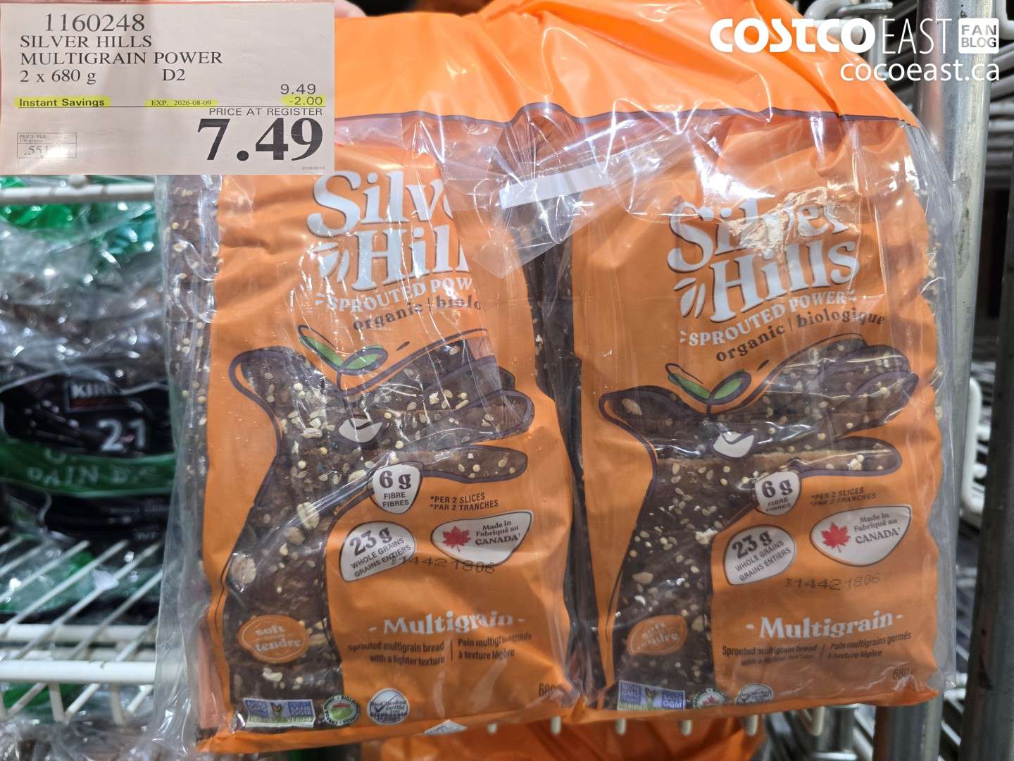 1160248 SILVER HILLS MULTIGRAIN POWER 2 X 680 G D2 ($2.00 INSTANT SAVINGS EXPIRES ON 2026-08-09) $7.49