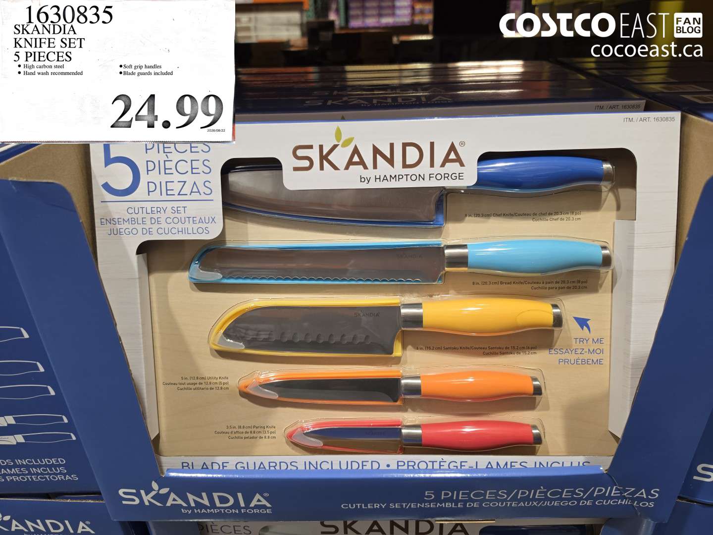 1630835 SKANDIA KNIFE SET 5 PIECES $24.99
