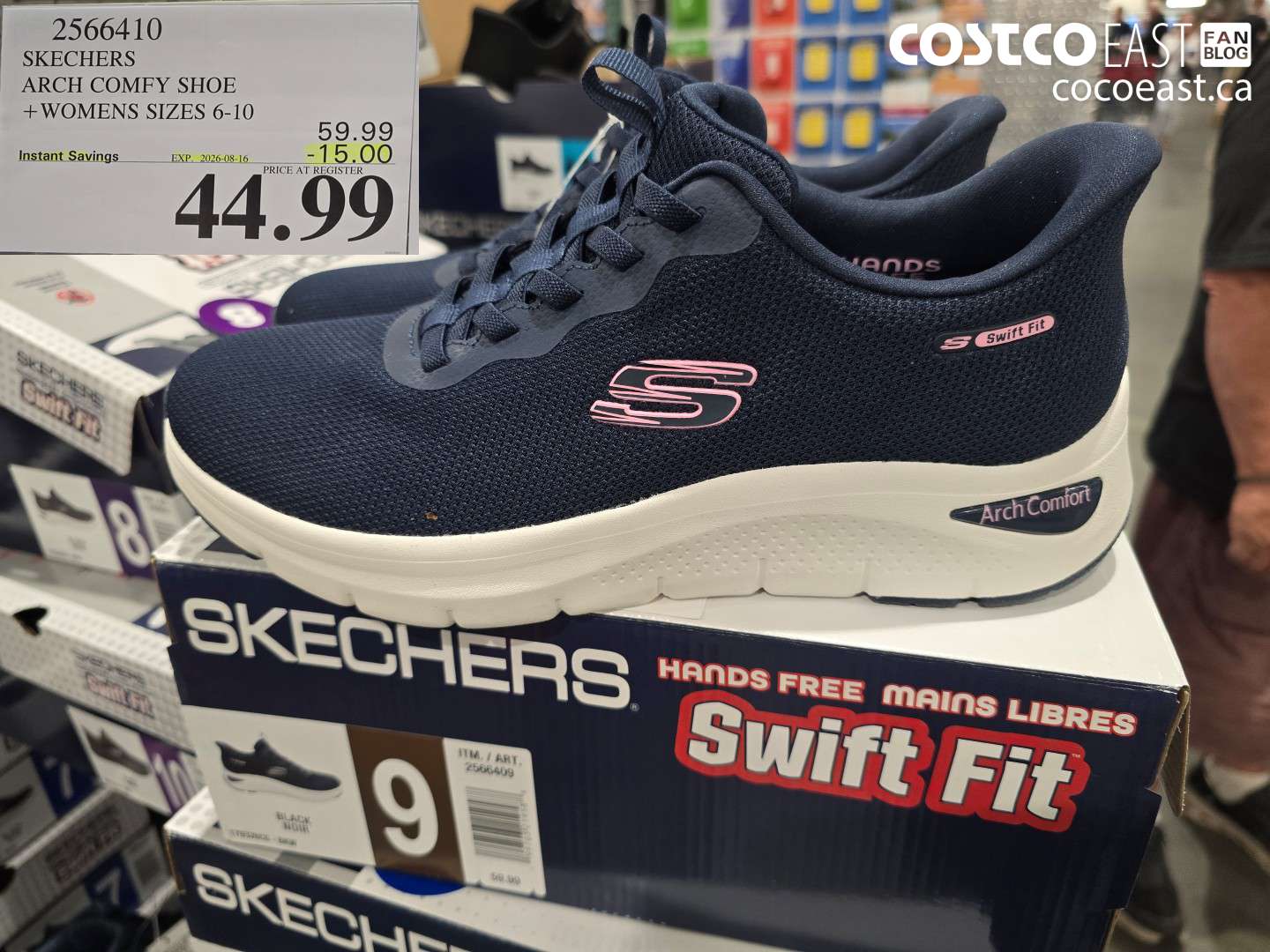 2566410 SKECHERS ARCH COMFY SHOE WOMENS SIZES 6-10 ($15.00 INSTANT SAVINGS EXPIRES ON 2026-08-16) $44.99
