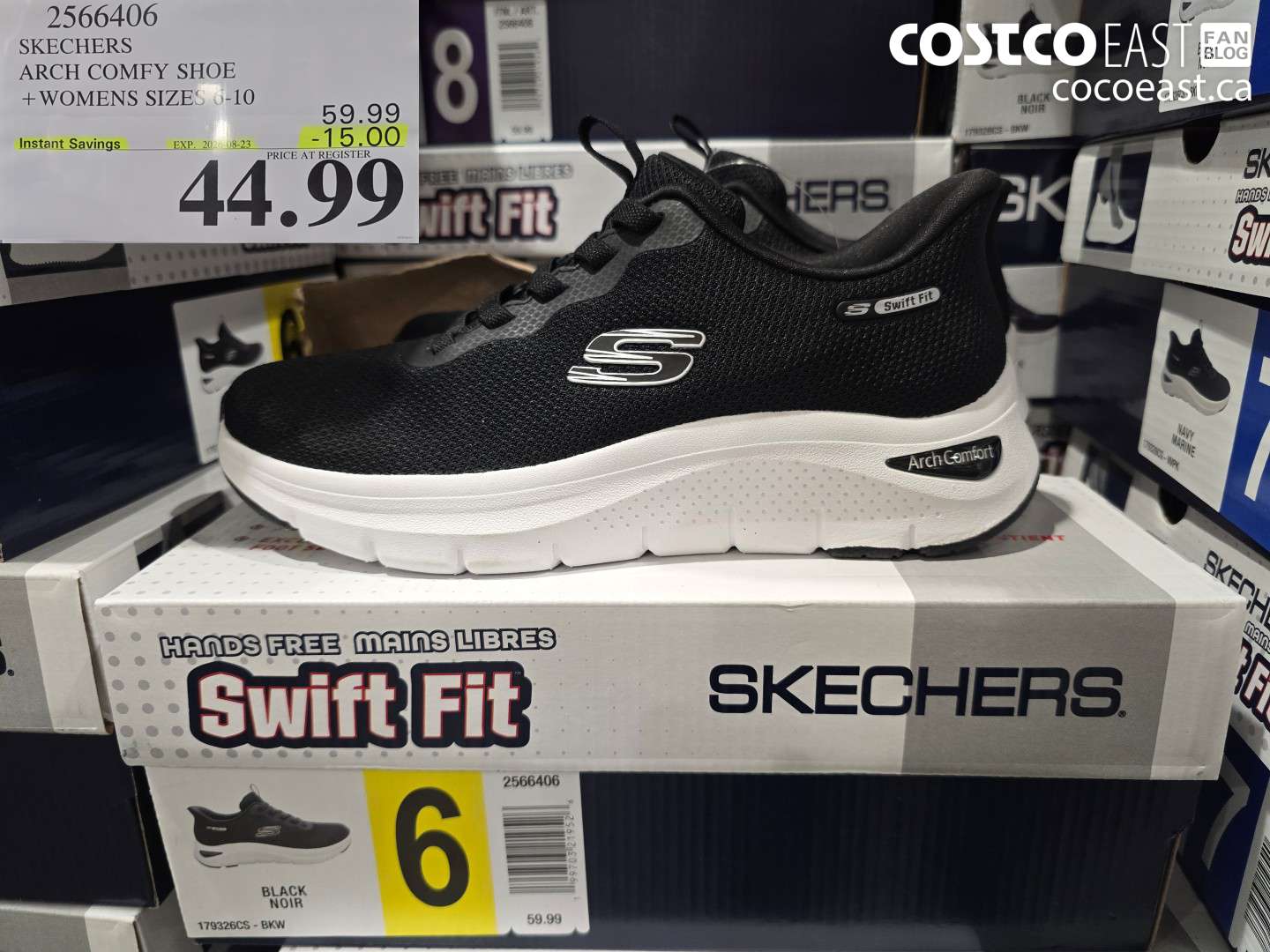2566406 SKECHERS ARCH COMFY SHOE WOMENS SIZES 6-10 ($15.00 INSTANT SAVINGS EXPIRES ON 2026-08-23) $44.99