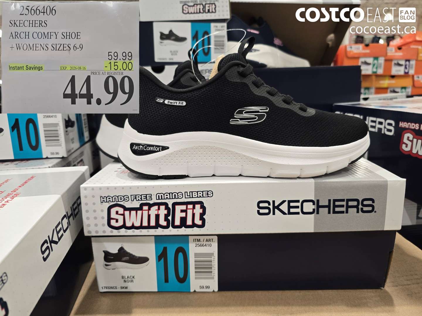 2566406 SKECHERS ARCH COMFY SHOE WOMENS SIZES 6-9 ($15.00 INSTANT SAVINGS EXPIRES ON 2026-08-16) $44.99