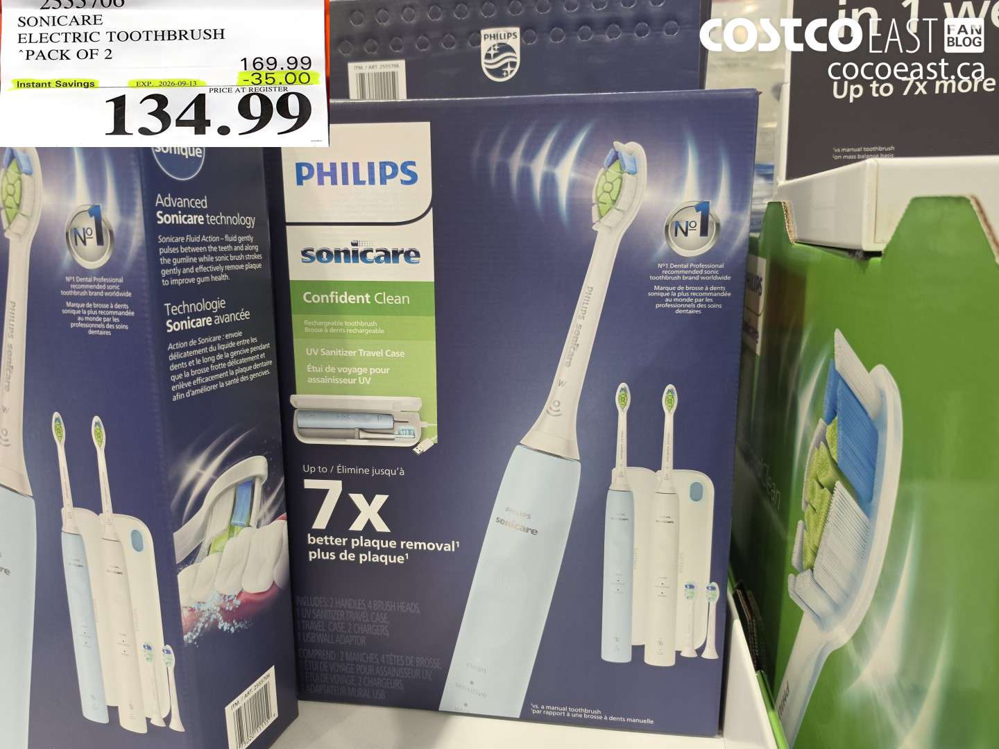 2533706 SONICARE ELECTRIC TOOTHBRUSH PACK OF 2 ($35.00 INSTANT SAVINGS EXPIRES ON 2026-09-13) $134.99