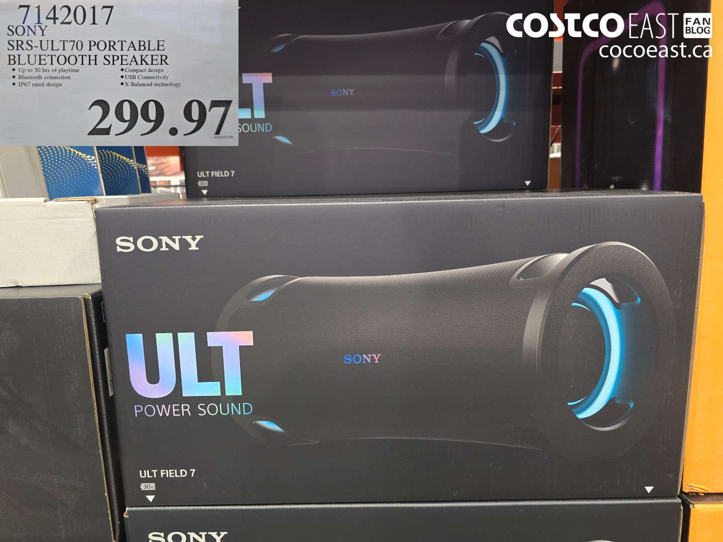 7142017 SONY SRS-ULT70 PORTABLE BLUETOOTH SPEAKER $299.97