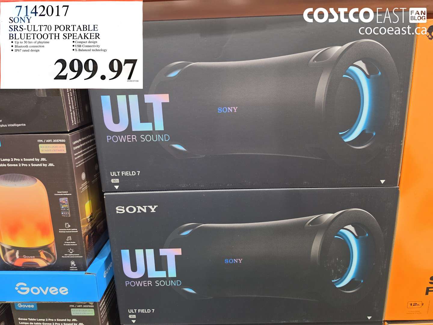 7142017 SONY SRS-ULT70 PORTABLE BLUETOOTH SPEAKER $299.97