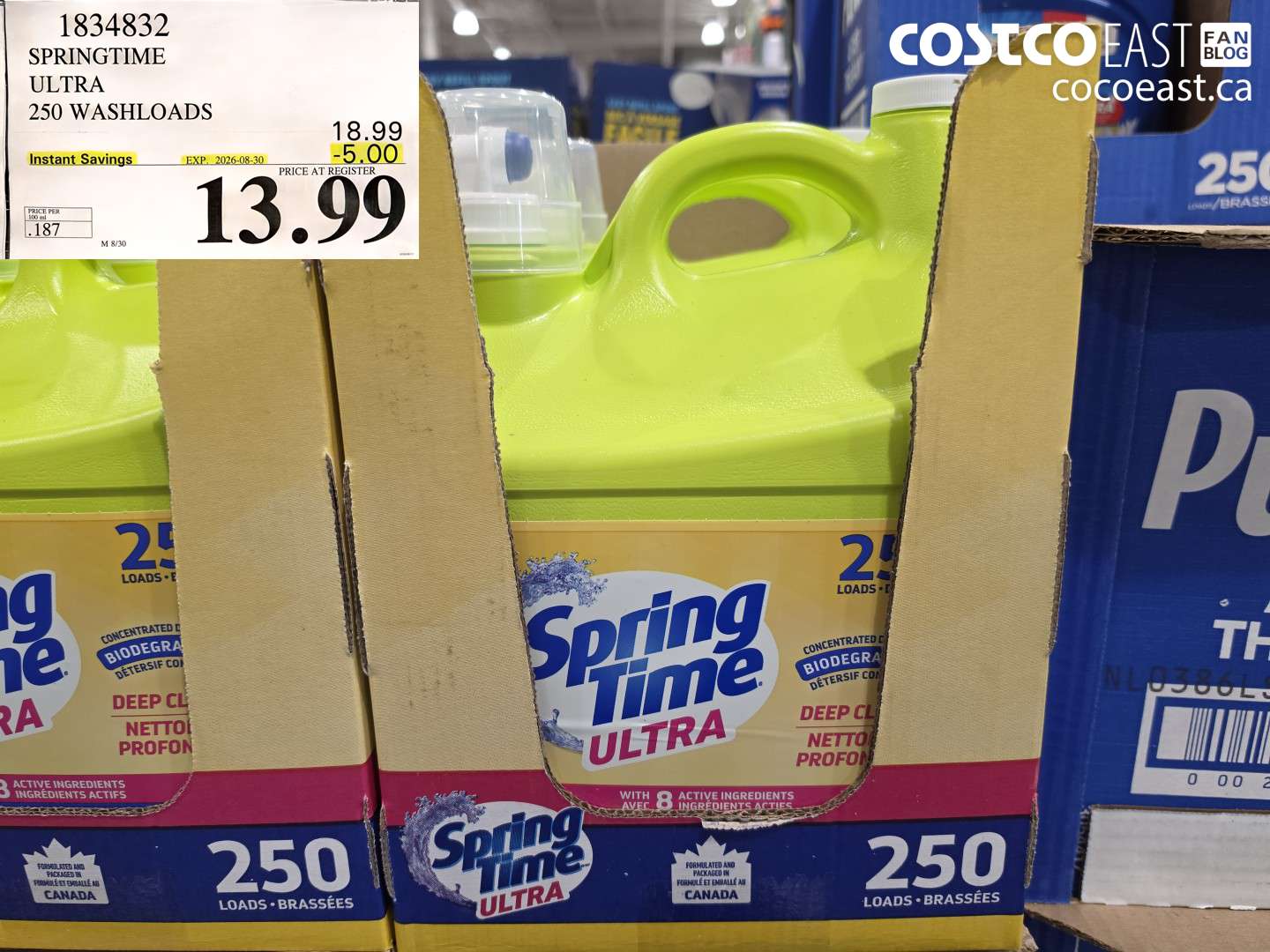 1834832 SPRINGTIME ULTRA 250 WASHLOADS ($5.00 INSTANT SAVINGS EXPIRES ON 2026-08-30) $13.99