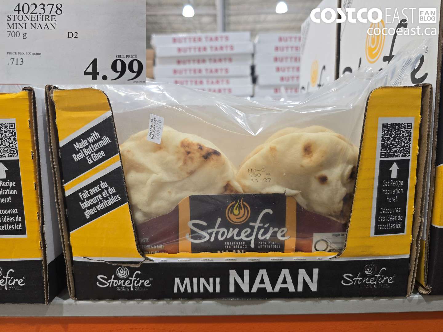 402378 STONEFIRE MINI NAAN 700 G $4.99