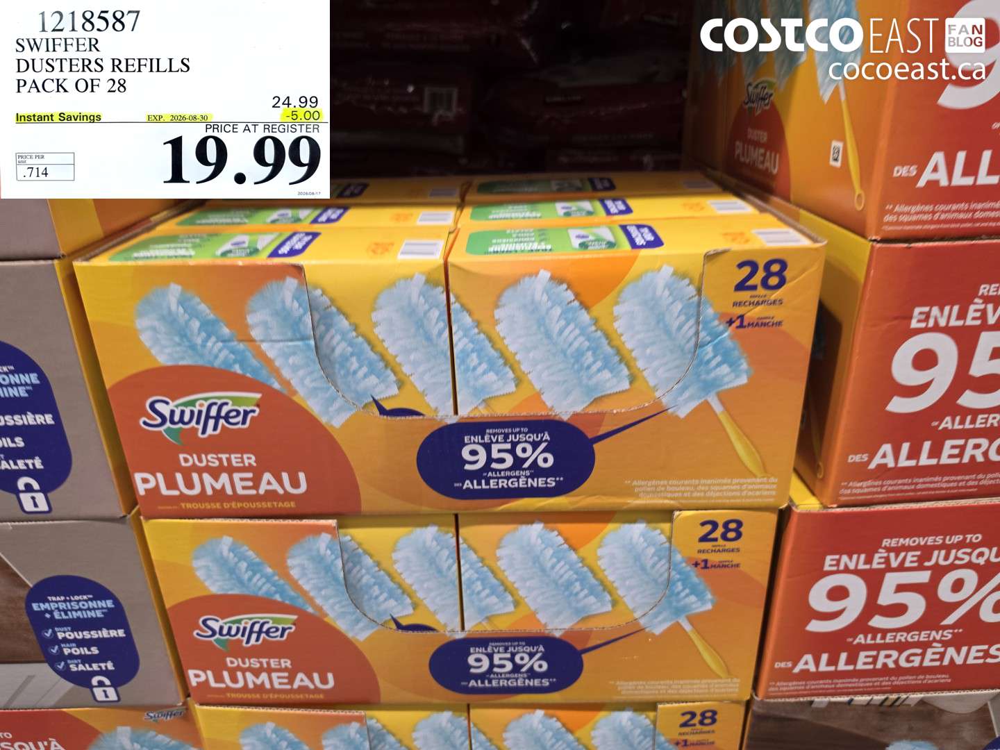 1218587 SWIFFER DUSTERS REFILLS PACK OF 28 ($5.00 INSTANT SAVINGS EXPIRES ON 2026-08-30) $19.99