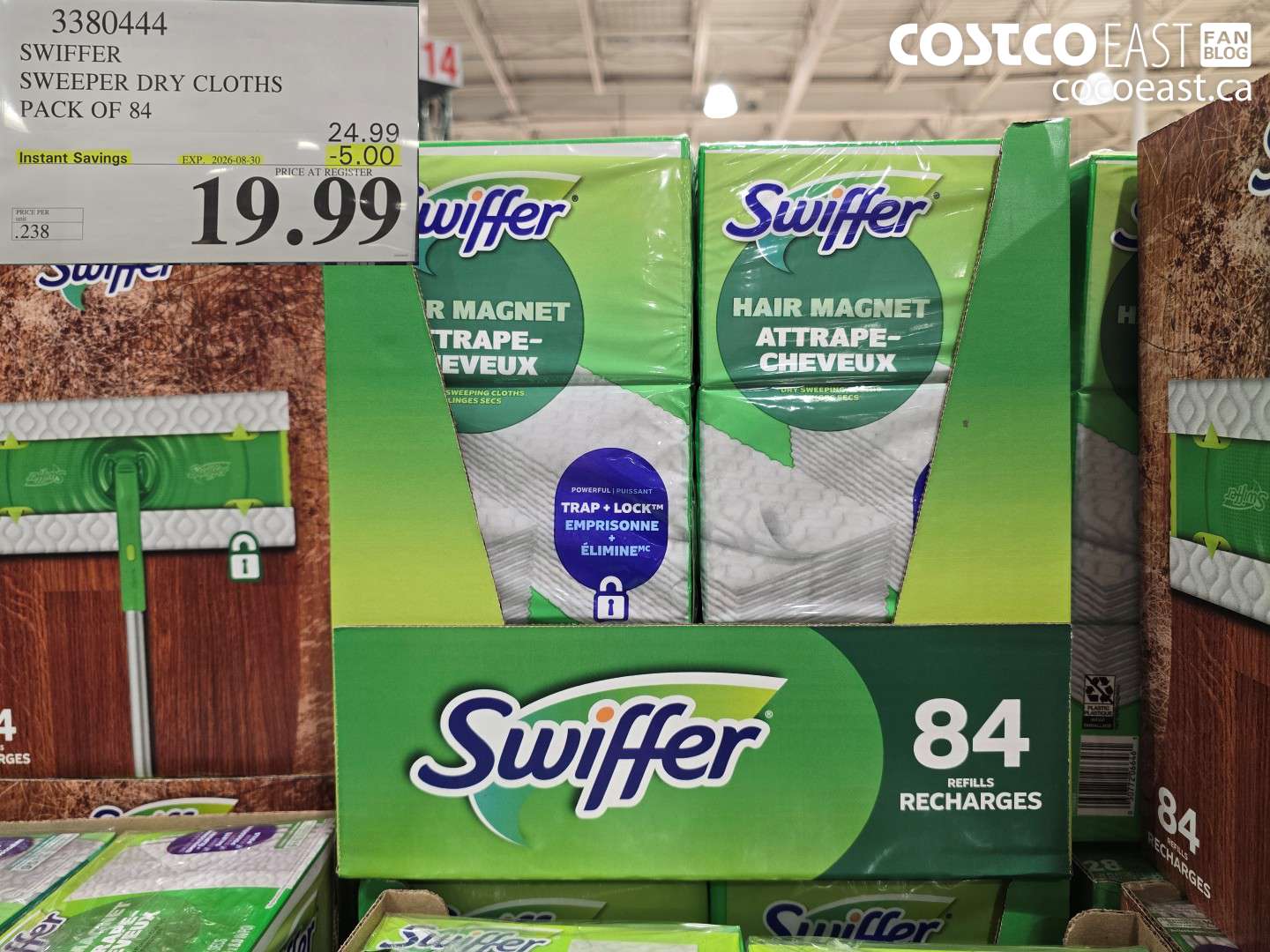 3380444 SWIFFER SWEEPER DRY CLOTHS PACK OF 84 ($5.00 INSTANT SAVINGS EXPIRES ON 2026-08-30) $19.99