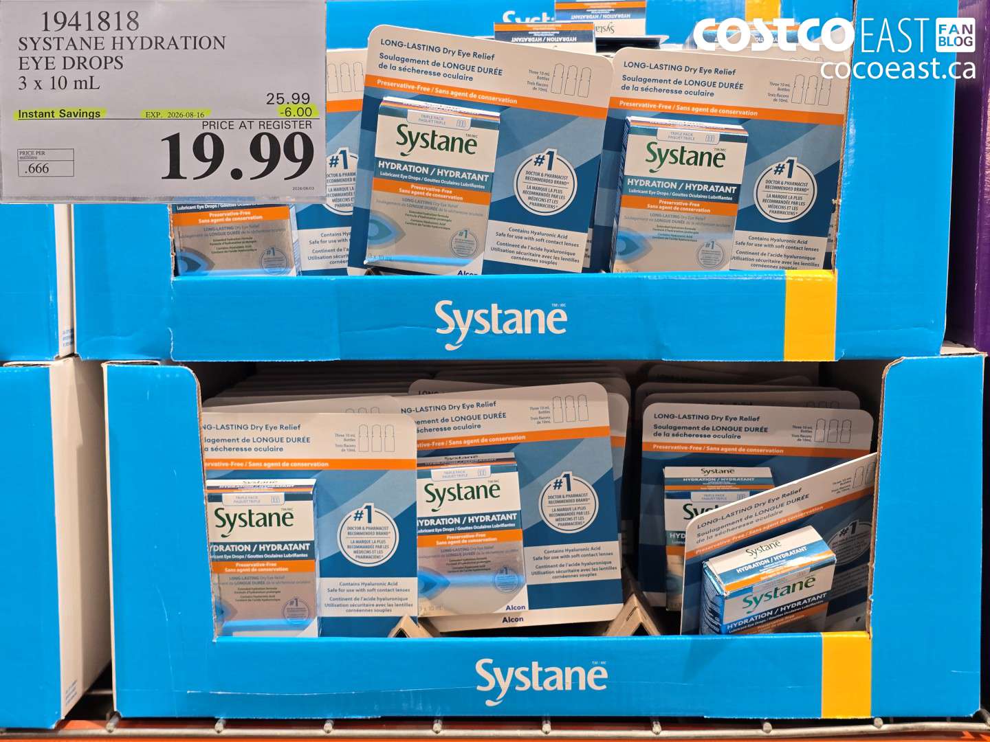 1941818 SYSTANE HYDRATION EYE DROPS 3 X 10 ML ($6.00 INSTANT SAVINGS EXPIRES ON 2026-08-16) $19.99