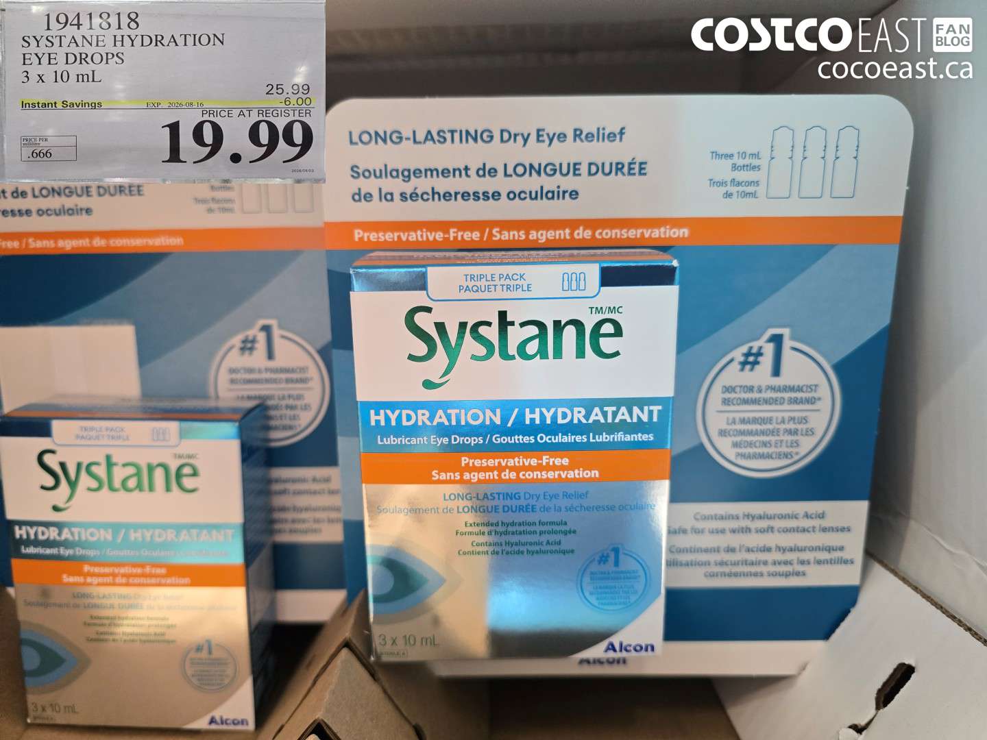 1941818 SYSTANE HYDRATION EYE DROPS 3 X 10 ML ($6.00 INSTANT SAVINGS EXPIRES ON 2026-08-16) $19.99