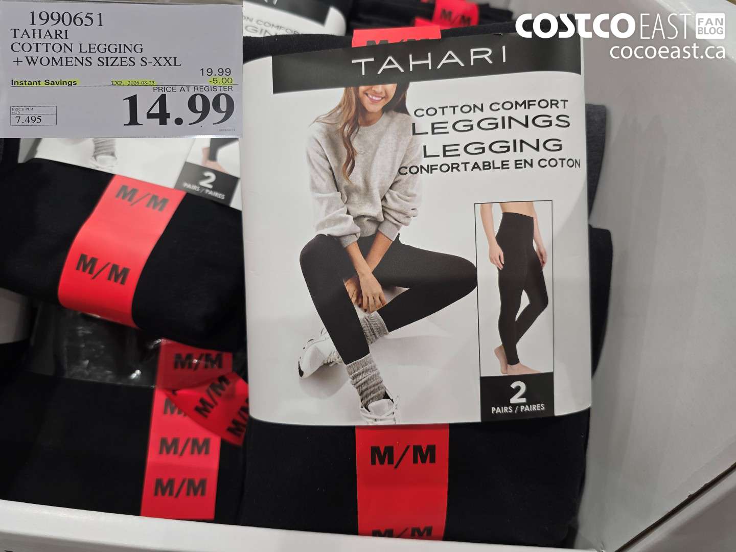 1990651 TAHARI COTTON LEGGING WOMENS SIZES S-XXL ($5.00 INSTANT SAVINGS EXPIRES ON 2026-08-23) $14.99