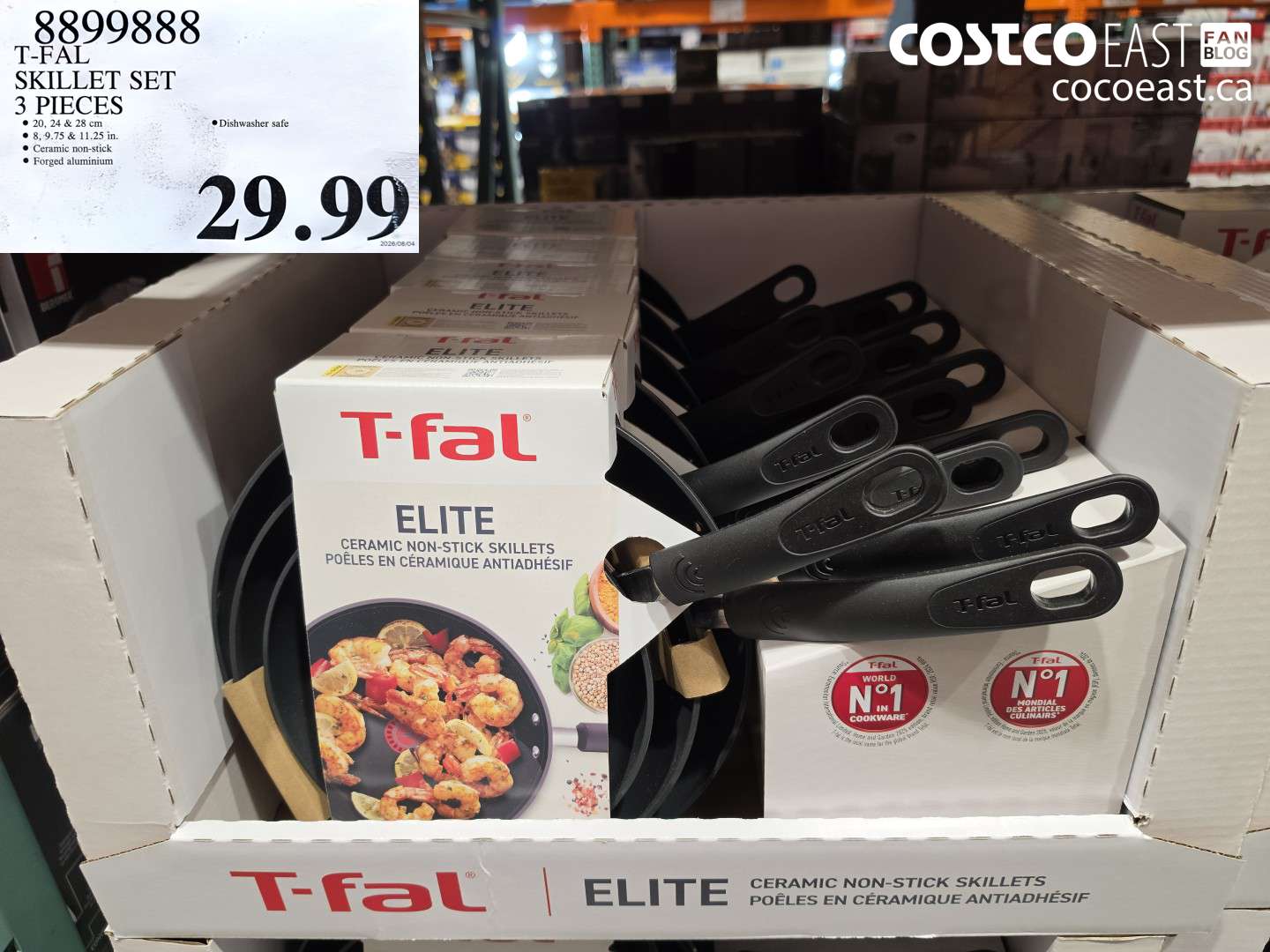 8899888 T-FAL SKILLET SET 3 PIECES $29.99