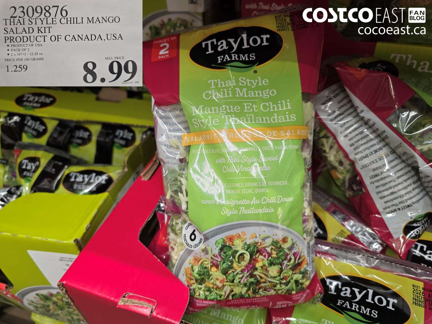 2309876 THAI STYLE CHILI MANGO SALAD KIT PRODUCT OF CANADA, USA $8.99