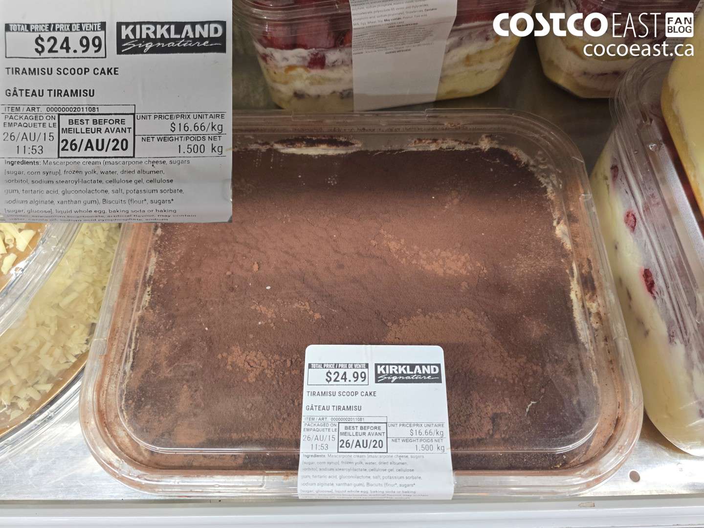 2011081 TIRAMISU SCOOP CAKE $24.99