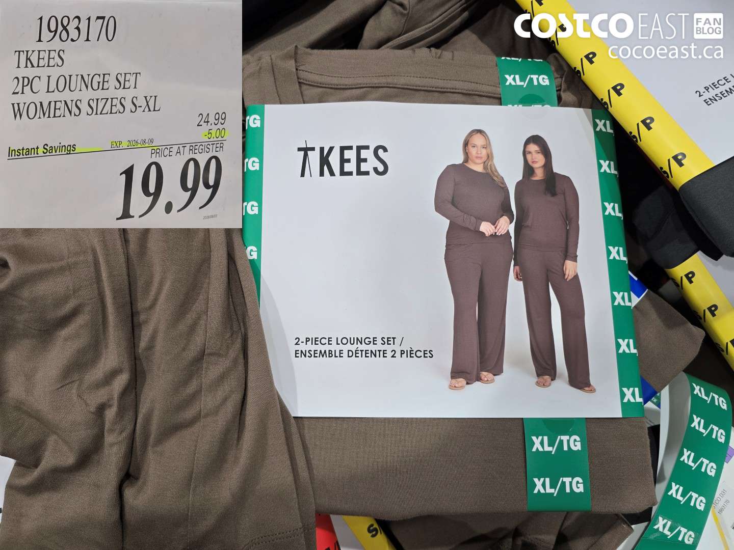 1983170 TKEES 2PC LOUNGE SET WOMENS SIZES S-XL ($5.00 INSTANT SAVINGS EXPIRES ON 2026-08-09) $19.99