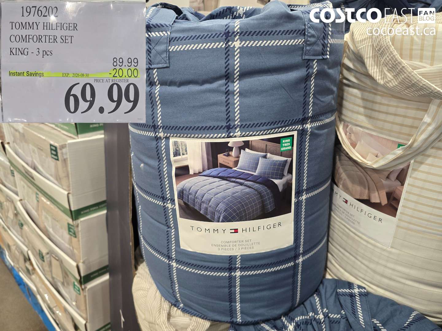 1976202 TOMMY HILFIGER COMFORTER SET KING - 3 PCS ($20.00 INSTANT SAVINGS EXPIRES ON 2026-08-30) $69.99