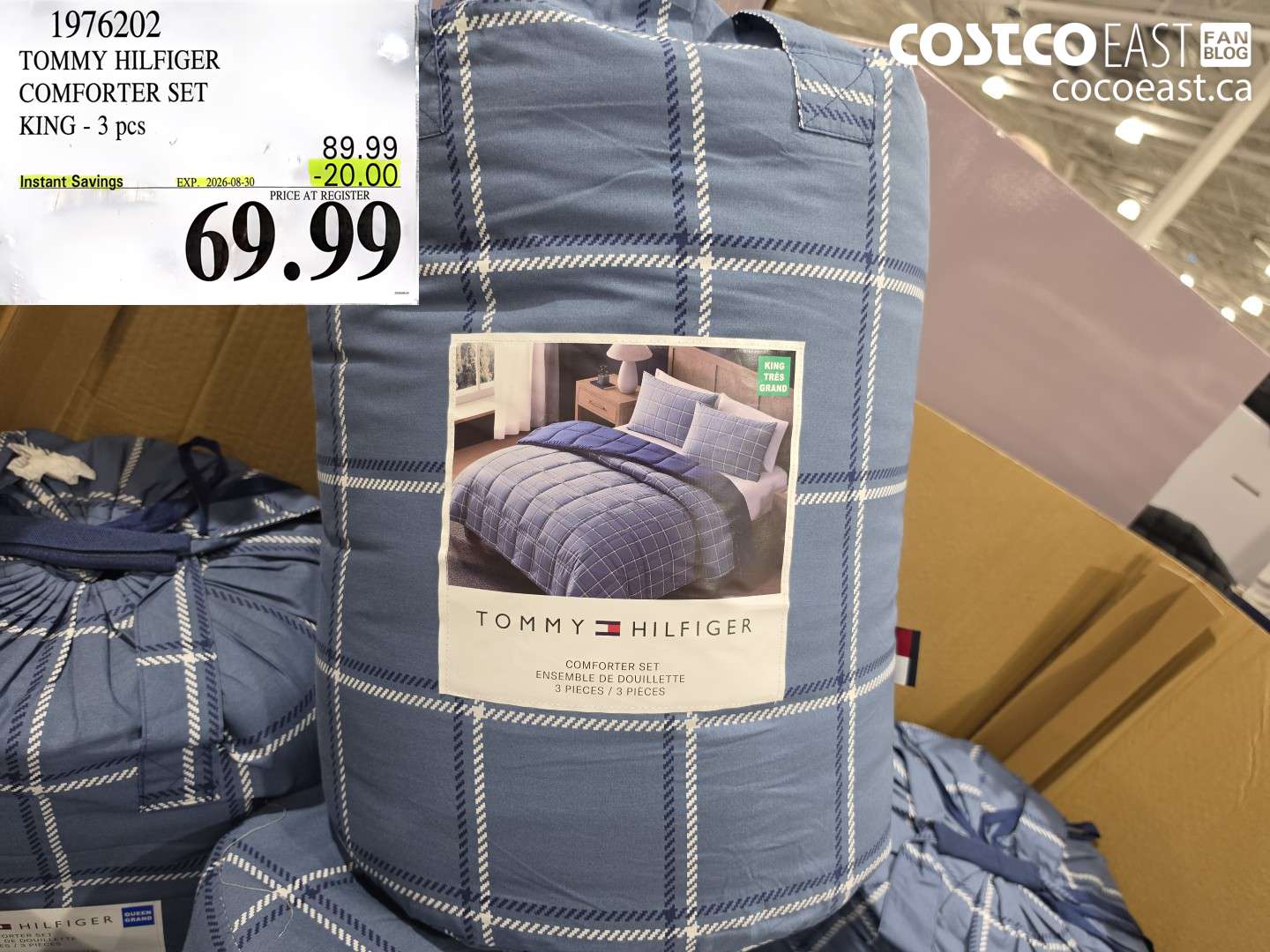 1976202 TOMMY HILFIGER COMFORTER SET KING - 3 PCS ($20.00 INSTANT SAVINGS EXPIRES ON 2026-08-30) $69.99