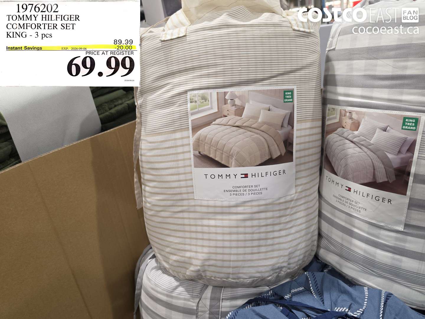 1976202 TOMMY HILFIGER COMFORTER SET KING - 3 PCS ($20.00 INSTANT SAVINGS EXPIRES ON 2026-09-06) $69.99