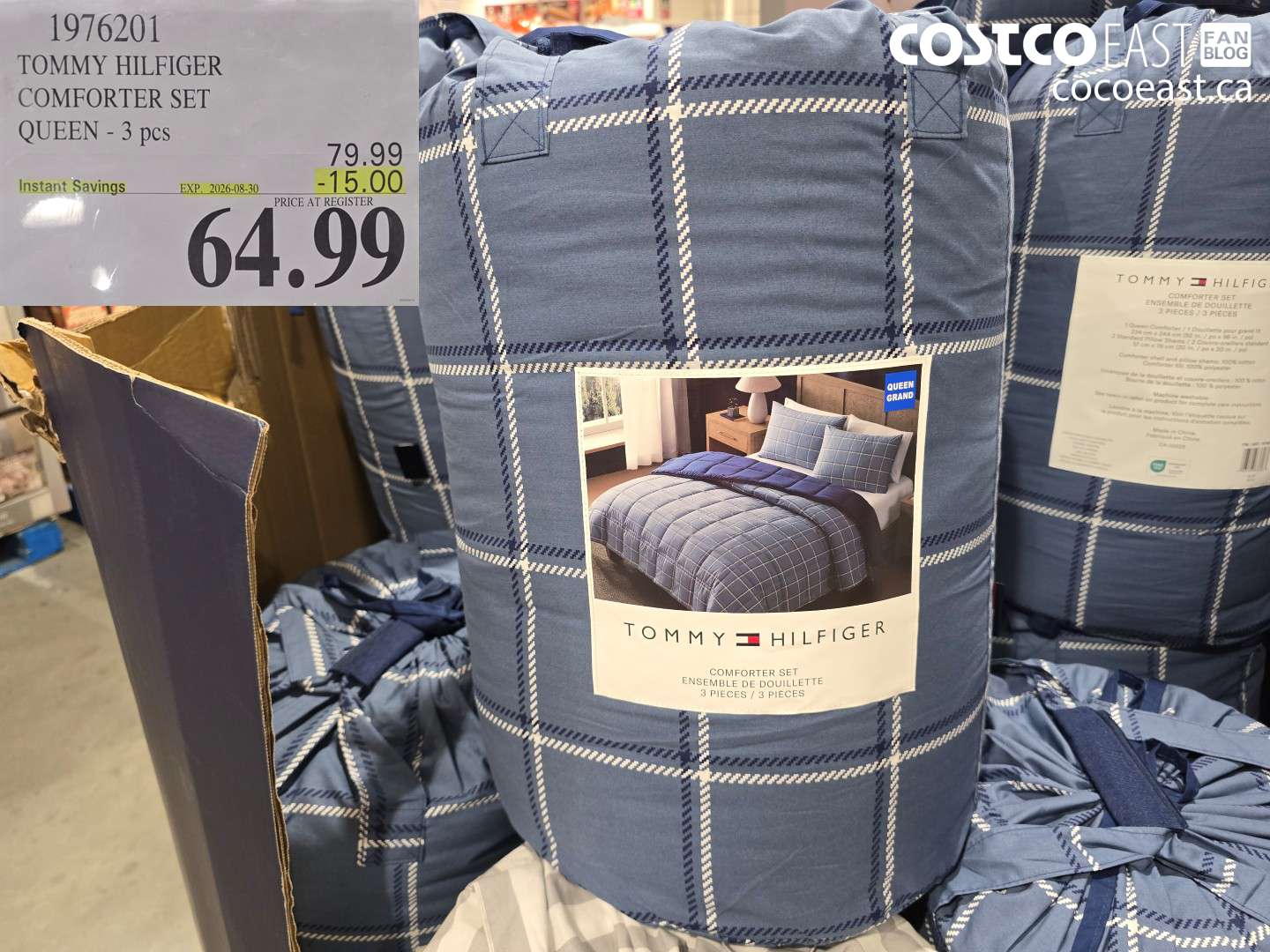1976201 TOMMY HILFIGER COMFORTER SET QUEEN - 3 PCS ($15.00 INSTANT SAVINGS EXPIRES ON 2026-08-30) $64.99