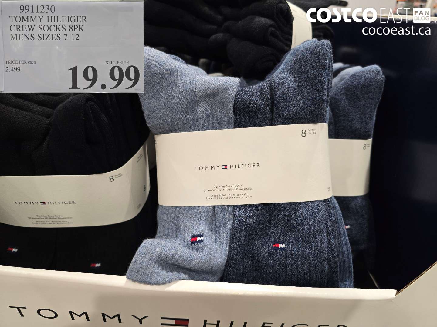 9911230 TOMMY HILFIGER CREW SOCKS 8PK MENS SIZES 7-12 $19.99