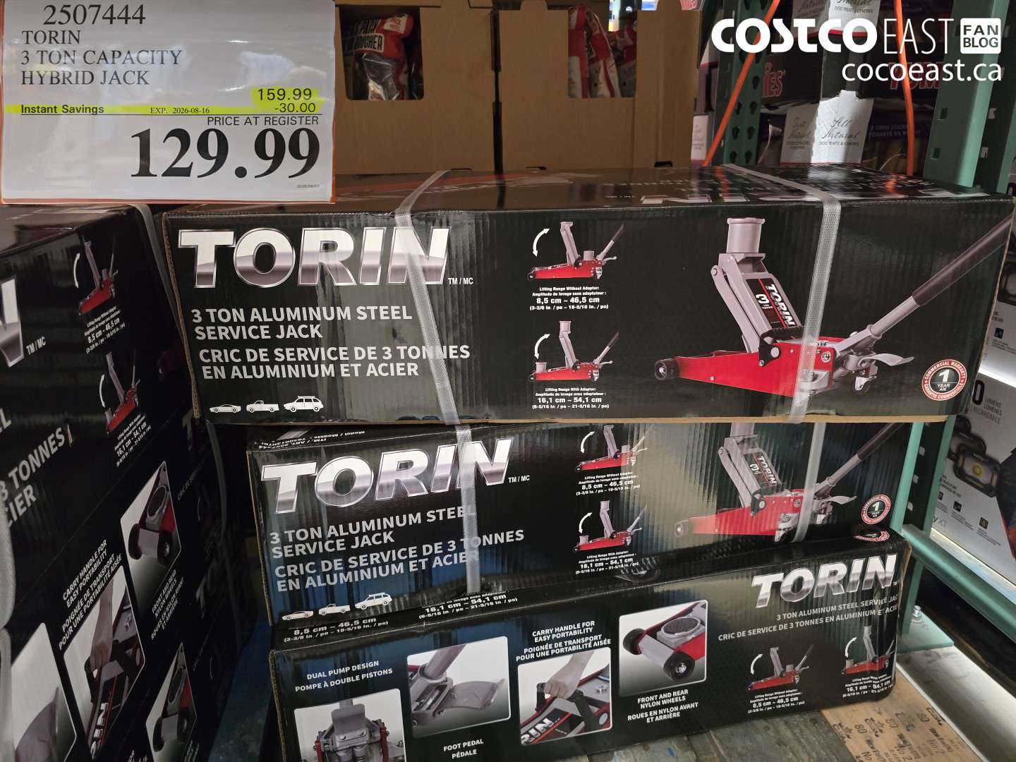 2507444 TORIN 3 TON CAPACITY HYBRID JACK ($30.00 INSTANT SAVINGS EXPIRES ON 2026-08-16) $129.99