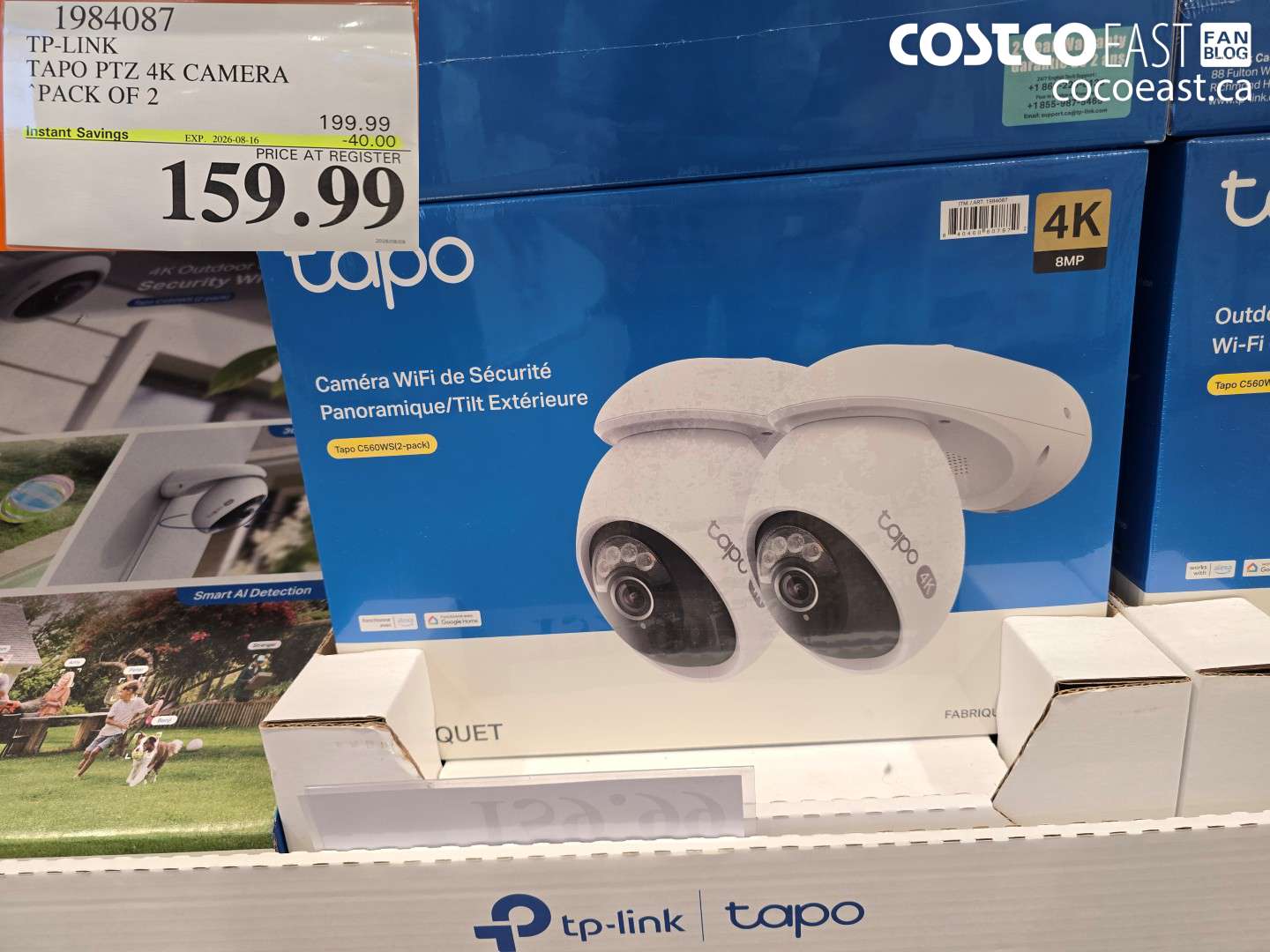 1984087 TP-LINK TAPO PTZ 4K CAMERA PACK OF 2 ($40.00 INSTANT SAVINGS EXPIRES ON 2026-08-16) $159.99