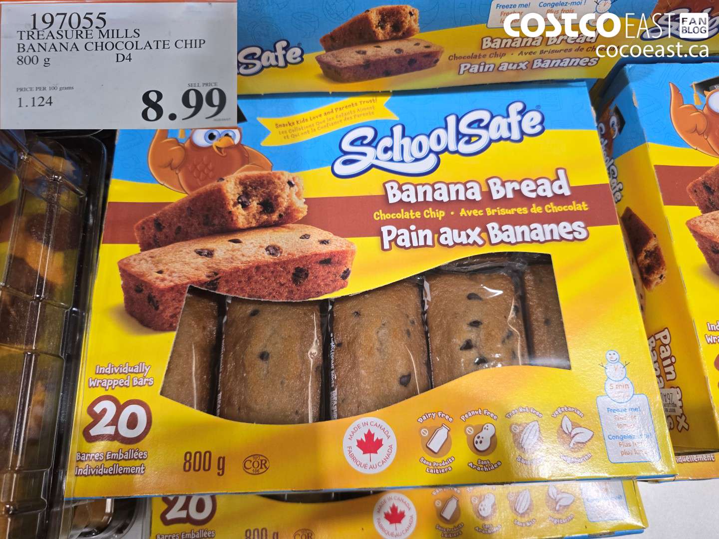 197055 TREASURE MILLS BANANA CHOCOLATE CHIP 800 G $8.99